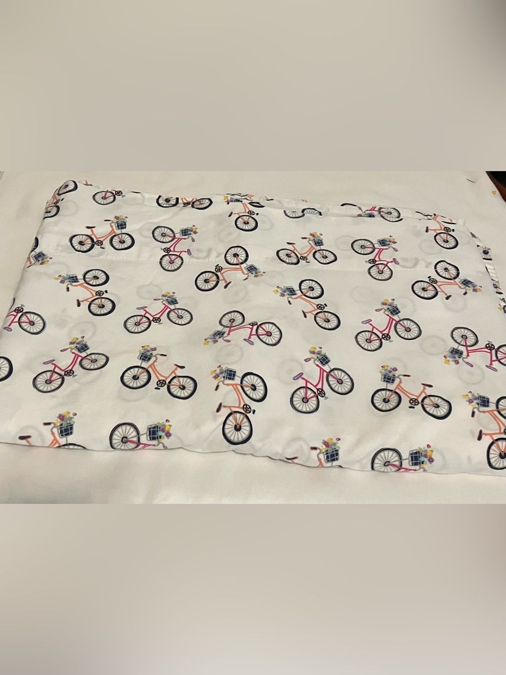 MARTHA STEWART Bicycle Print Twin XL Flat Sheet